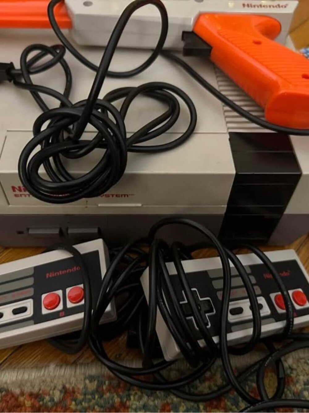 Original Nintendo Set with two controllers, gun and more